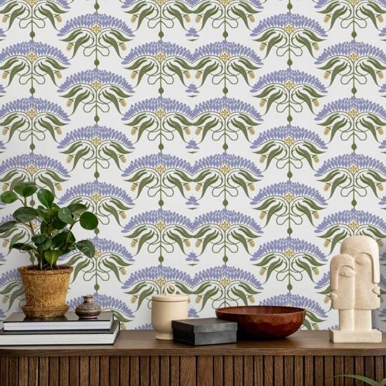 Fleur de Rê ve Lavendelkleurig bloemenbehang