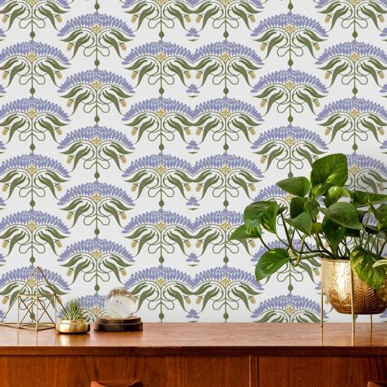 Fleur de Rêve Lavender Floral Wallpaper