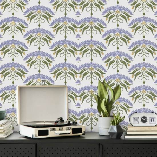 Fleur de Rêve Lavender Floral Wallpaper