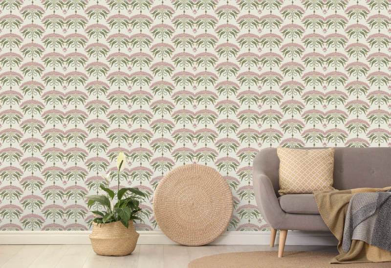 Flor de Rê ve Papel pintado floral de lino
