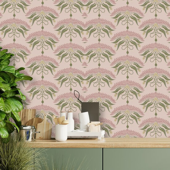 Fleur de Rêve Petal Pink Floral Wallpaper