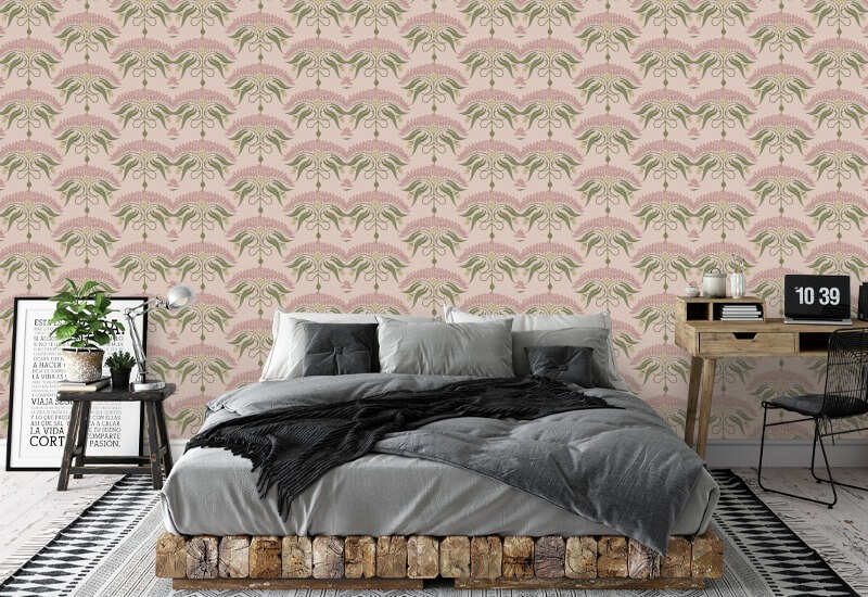 Fleur de Rêve Petal Pink Floral Wallpaper