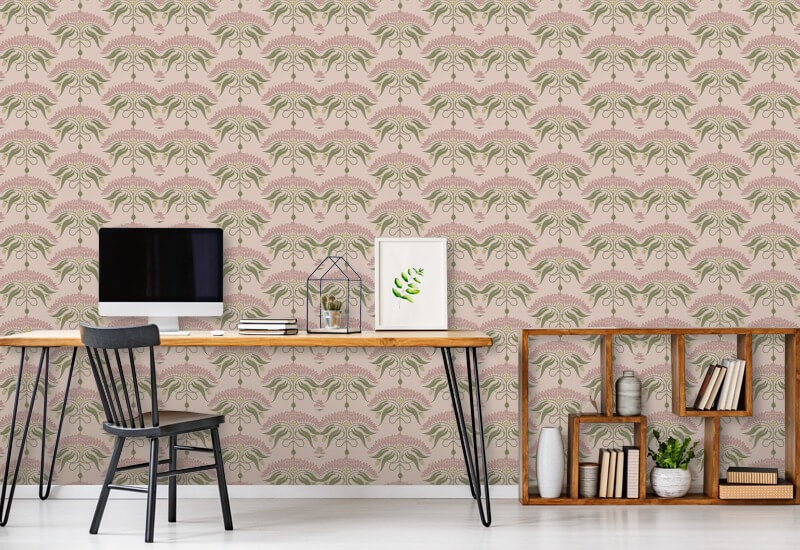 Fleur de Rêve Petal Pink Floral Wallpaper
