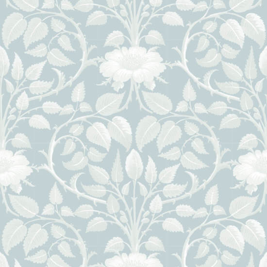 Garden Vine Frosted Pearl Botanical Wallpaper