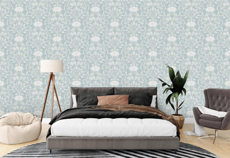 Wijnstok in de tuin Frosted Pearl Botanical Wallpaper