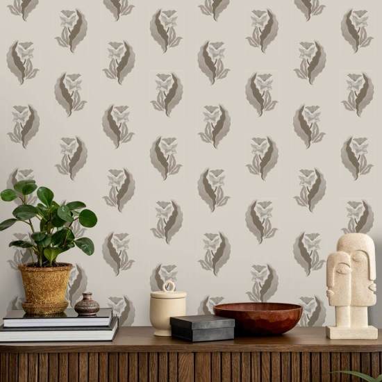 Gloire matinale Papier peint botanique Earthen Brown