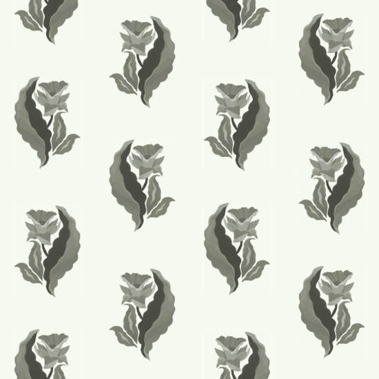 Morning Glory Ink Botanical Wallpaper