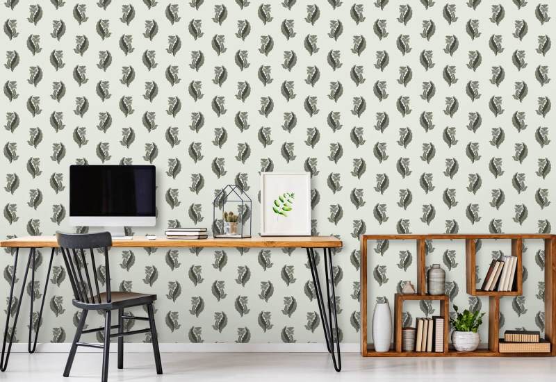 Glória da manhã Papel de parede botânico de tinta