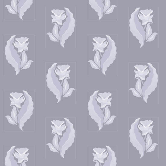 Morning Glory Purpled Gray Botanical Wallpaper