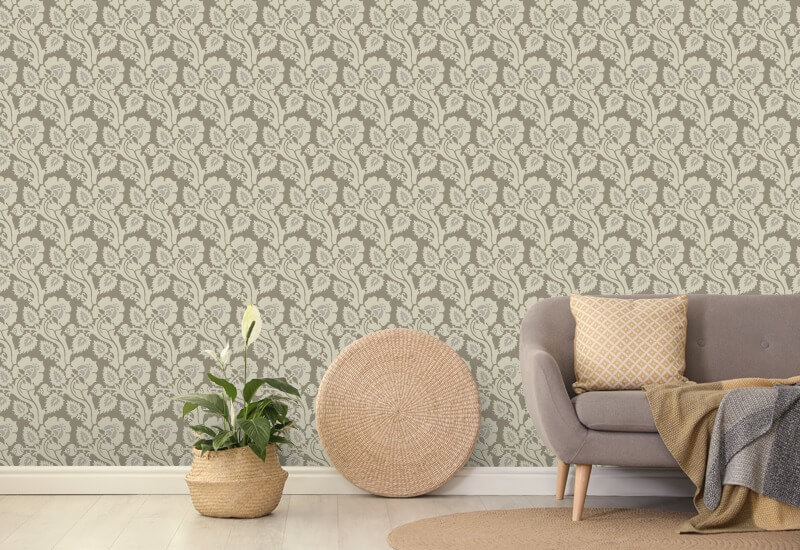 Radica Paisley Carta da parati botanica con corteccia di betulla
