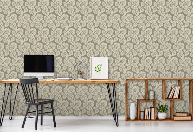 Paisley Briar Botanische Tapete aus Birkenrinde