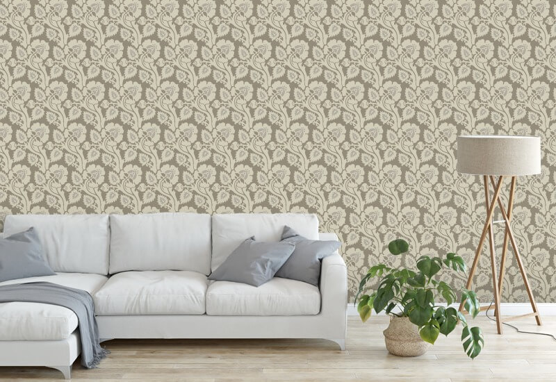 Paisley Briar Botanisch behang met berkenschors
