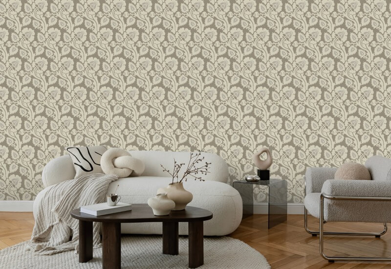 Paisley Briar Papel de parede botânico de casca de bétula