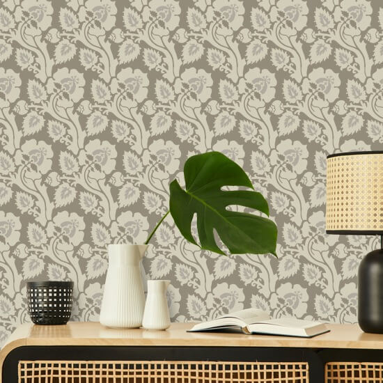Radica Paisley Carta da parati botanica con corteccia di betulla