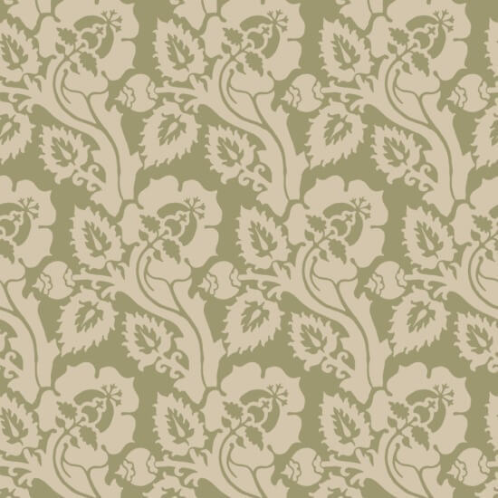 Paisley Briar Cypress Green Botanical Wallpaper