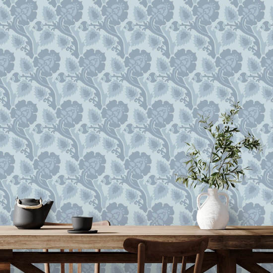 Paisley Briar Papel de parede botânico Dawn Fog