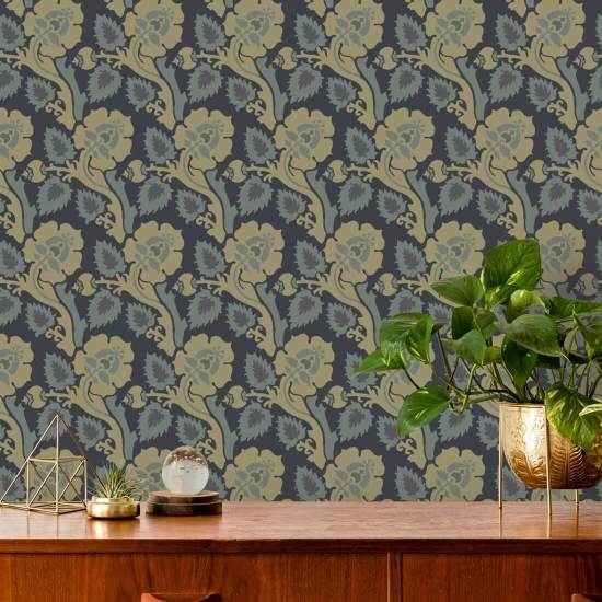 Paisley Briar Golden Hour Botanical Wallpaper
