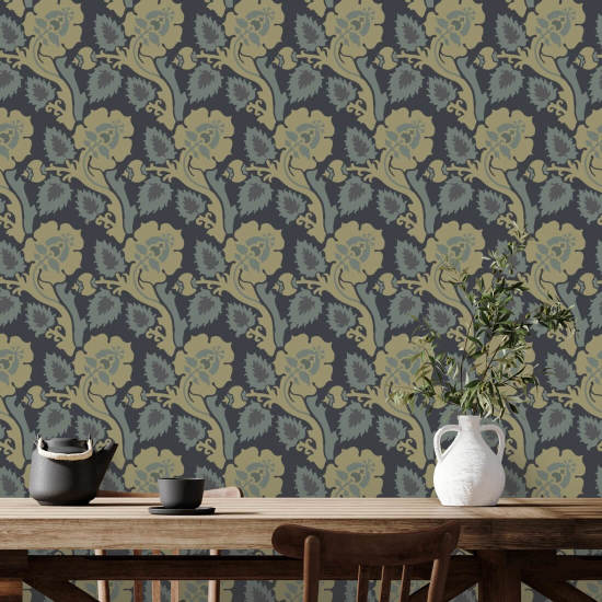Paisley Briar Golden Hour Botanical Wallpaper