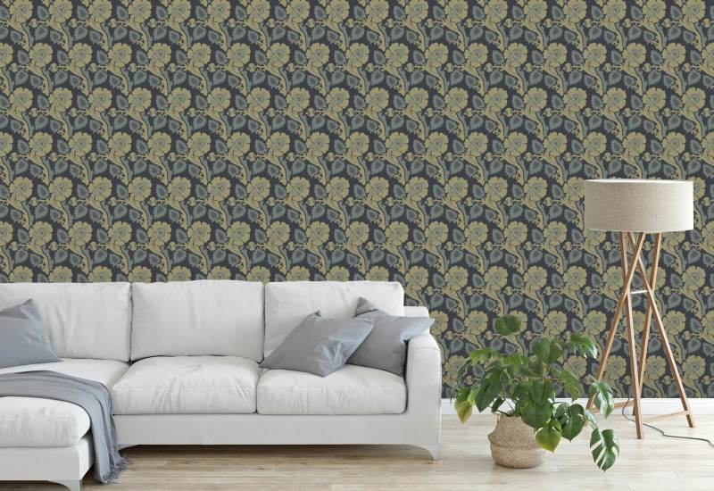 Paisley Briar Golden Hour Botanical Wallpaper