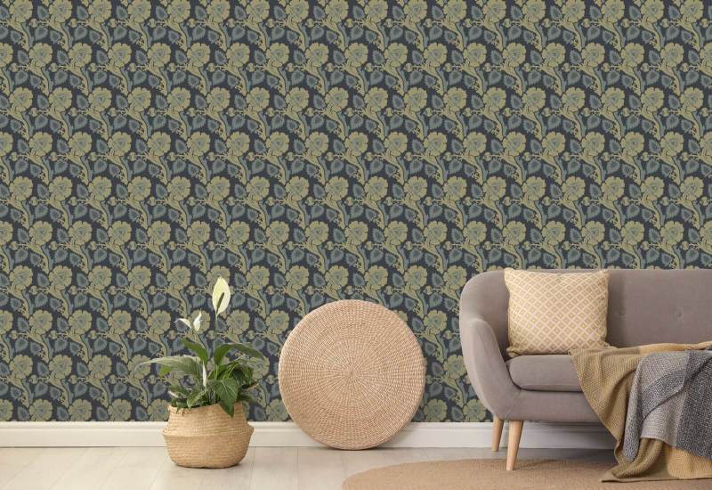 Paisley Briar Golden Hour Botanical Wallpaper