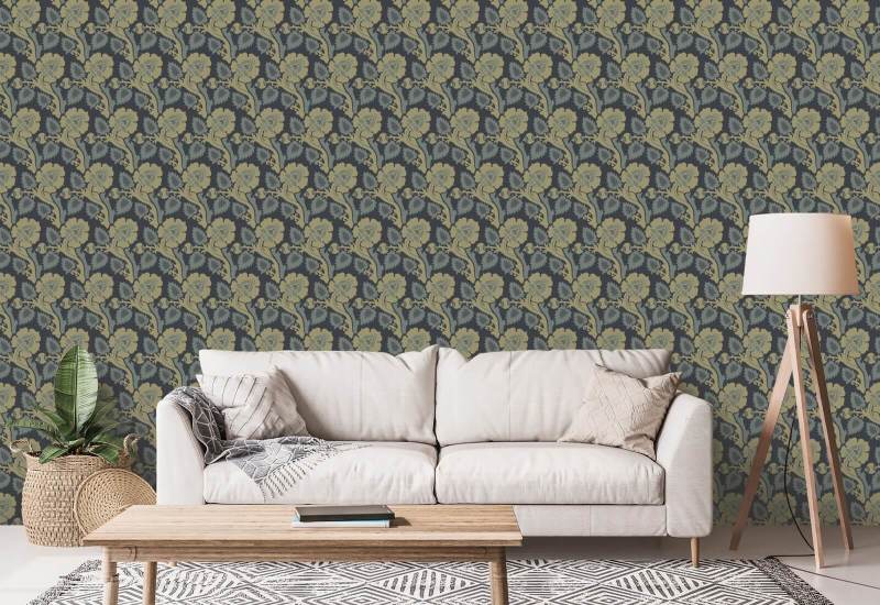 Paisley Briar Golden Hour Botanical Wallpaper