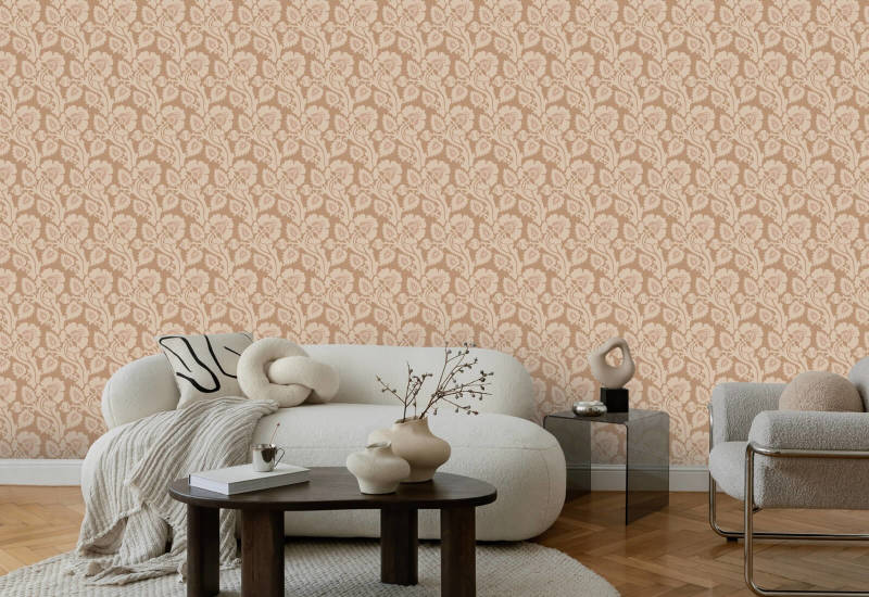 Paisley Briar Botanische Tapete in Honiggold