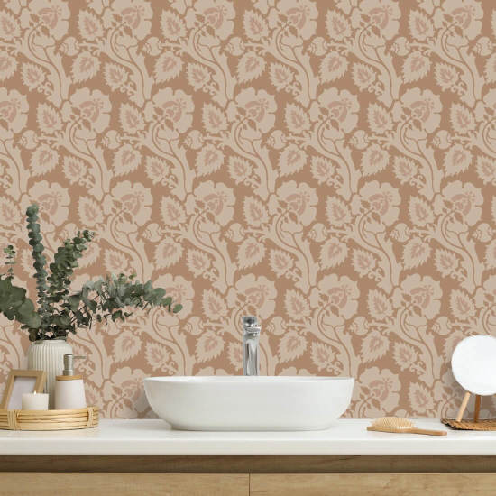 Paisley Briar Honey Gold Botanical Wallpaper