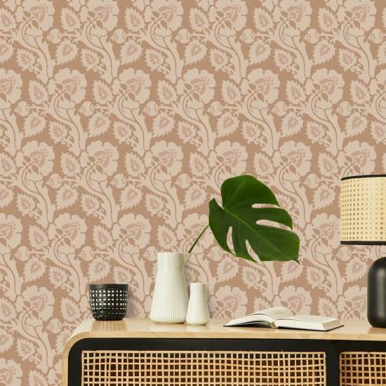Paisley Briar Honey Gold Botanical Wallpaper
