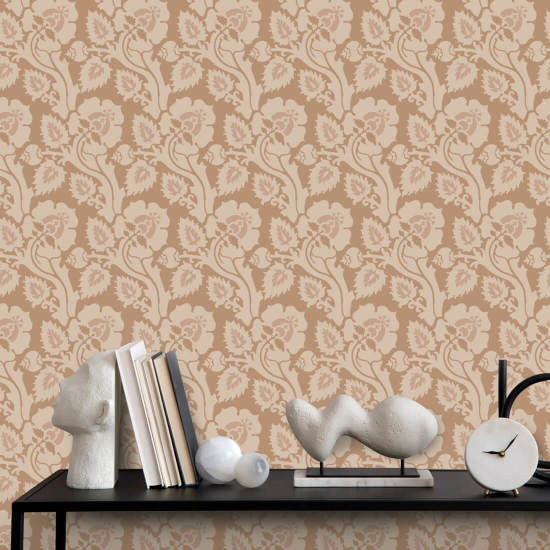 Radica Paisley Carta da parati botanica Honey Gold