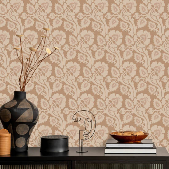 Paisley Briar Honey Gold Botanisk Baggrund