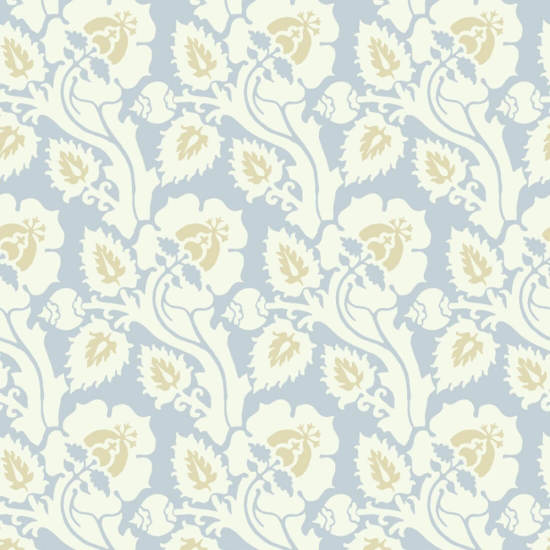 Paisley Briar Ivory Frost Botanical Wallpaper