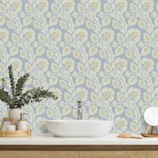 Radica Paisley Carta da parati botanica Ivory Frost