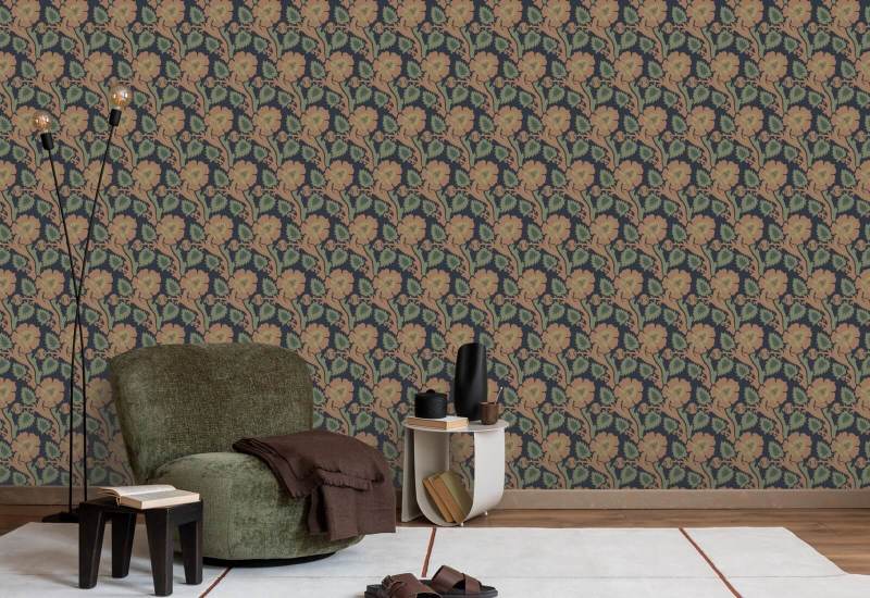 Paisley Briar Perzisch vloerkleed, botanisch behang