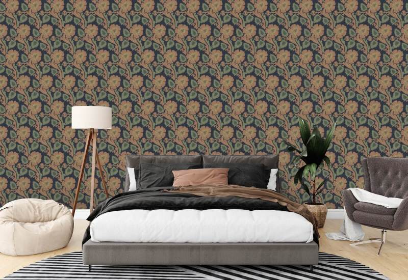 Paisley Briar Perzisch vloerkleed, botanisch behang