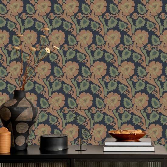 Paisley Briar Persisk matta botanisk tapet