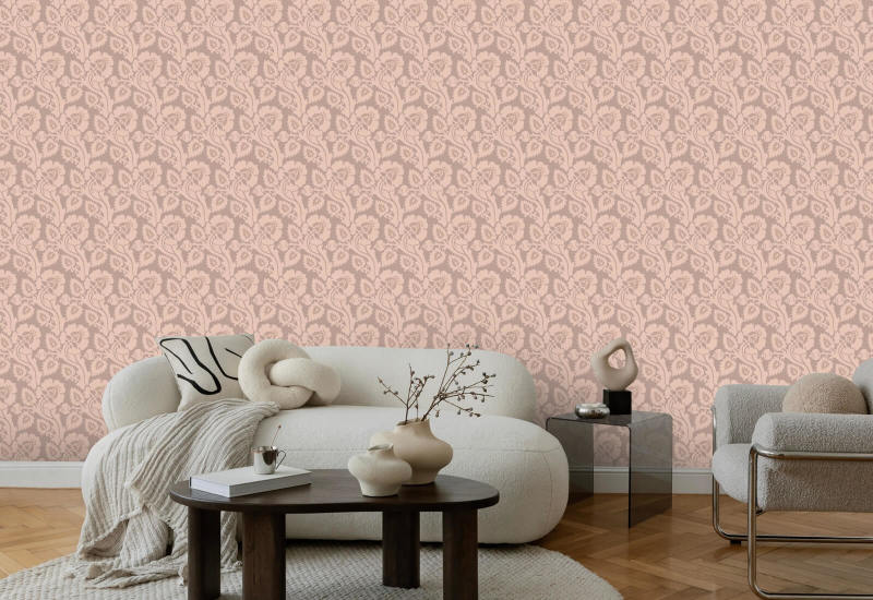 Paisley Briar Rosy Peach botanisch behang