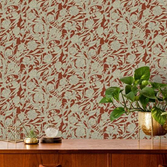 Wanderrebe Purpurrote botanische Tapete