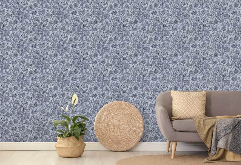Wanderville Glacial Grey Botanisk Baggrund