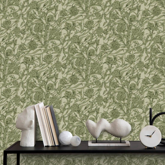 Wanderville Sage Green Botanisk Bakgrunn