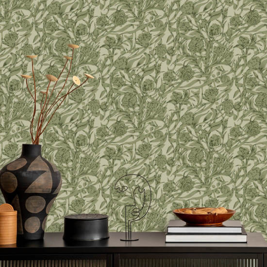 Wanderville Sage Green Botanisk Bakgrunn
