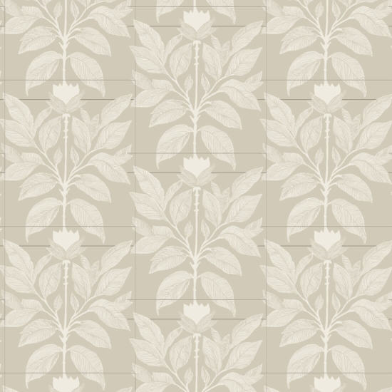 Wayward Petal Dry Brush Brown Floral Wallpaper