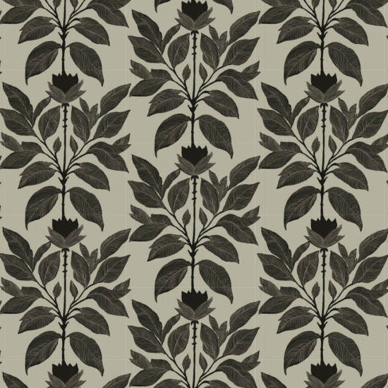 Pétalo descarriado Papel pintado floral Driftwood Taupe