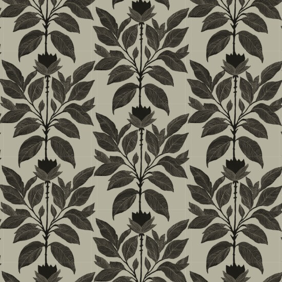 Wayward Petal Driftwood Taupe Floral Wallpaper