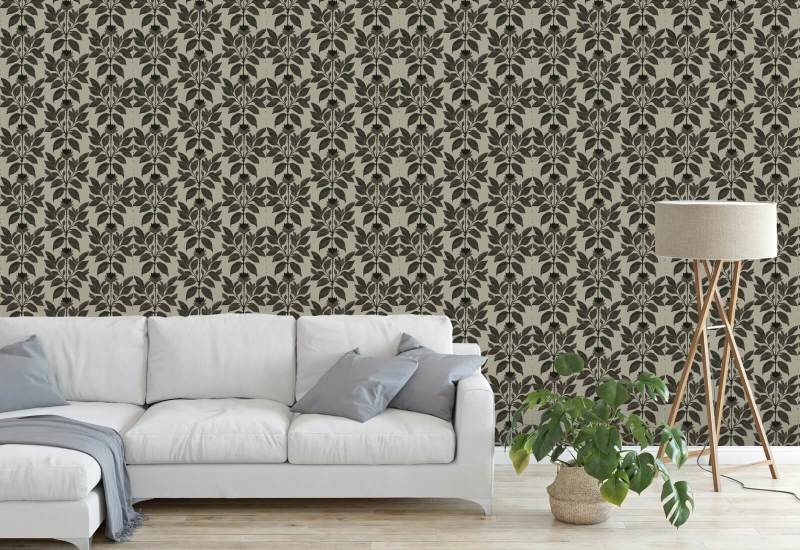 Pétalo descarriado Papel pintado floral Driftwood Taupe