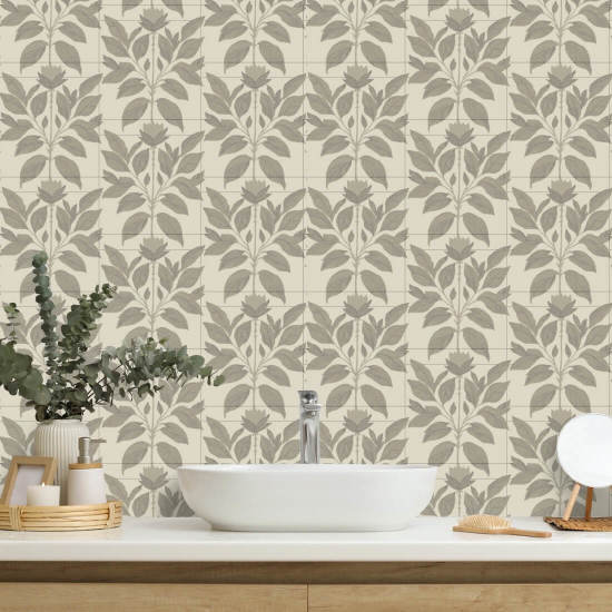 Petalo ribelle Carta da parati floreale in lino