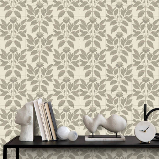Pétale capricieux Papier peint floral en lin