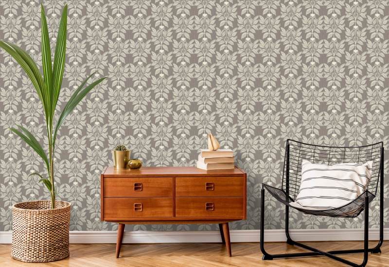 Pétale capricieux Papier peint floral en parchemin