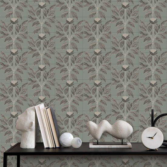 Pétalo descarriado Papel pintado floral Sage Taupe