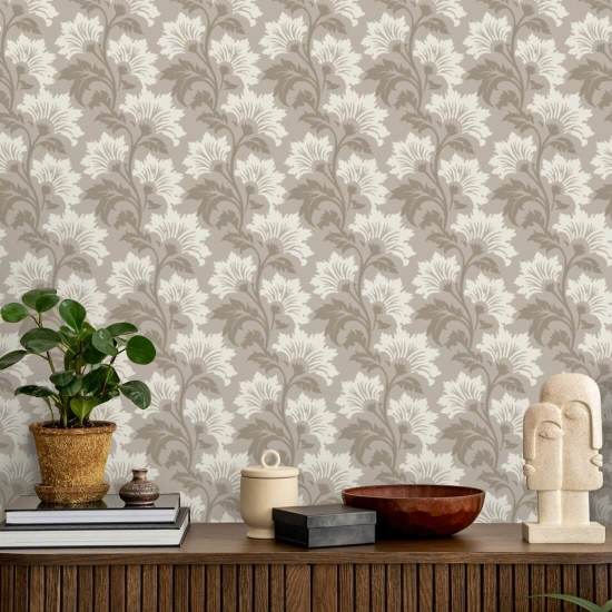 Flor silvestre Papel de parede botânico de carvalho branqueado