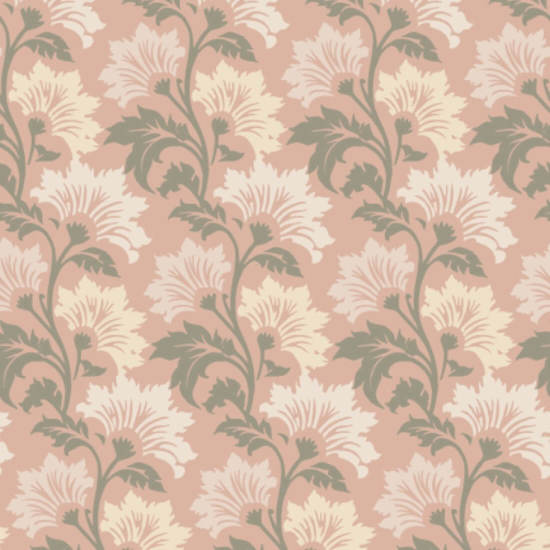 Wilde bloem Dusty Bloom roze bloemenbehang